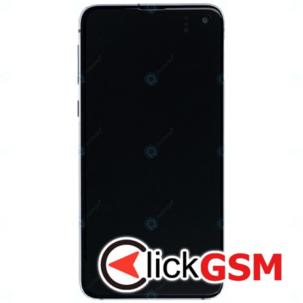 Piesa Display Original Cu Touchscreen Si Rama Argintiu Samsung Galaxy S10e 10x1