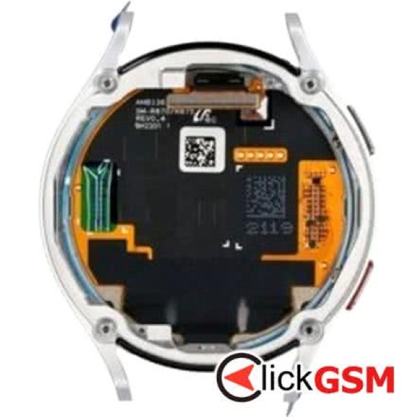 Piesa Display Original Cu Touchscreen Si Rama Argintiu Samsung Galaxy Watch 4 44mm 2pd5