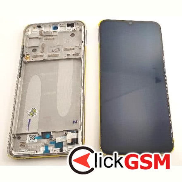 Piesa Display Original Cu Touchscreen Si Rama Argintiu Xiaomi Mi Cc9e 38mt