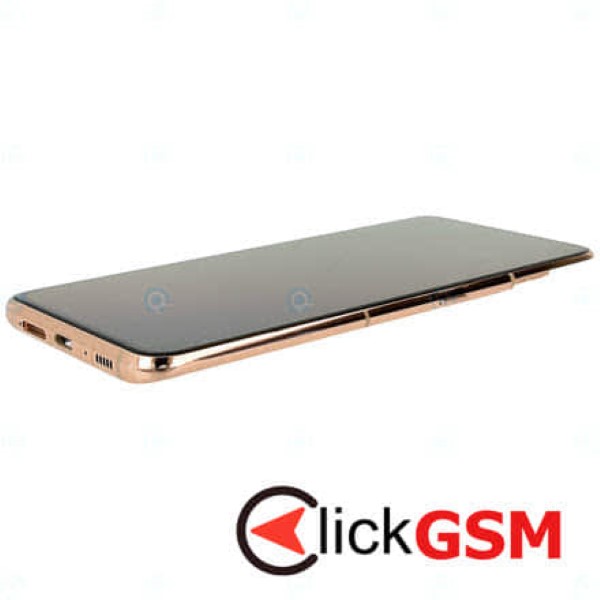 Piesa Display Original Cu Touchscreen Si Rama Auriu Samsung Galaxy A80 Nfx