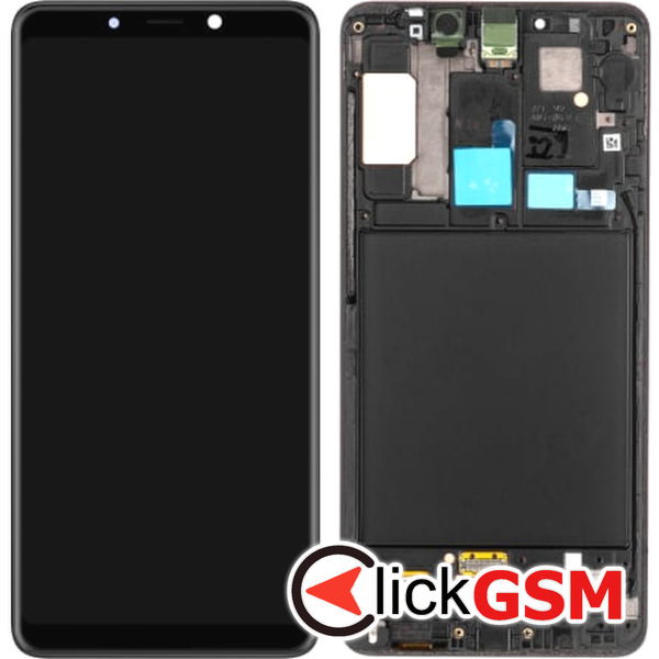 Piesa Display Original Cu Touchscreen Si Rama Auriu Samsung Galaxy A9 2018 2dhw