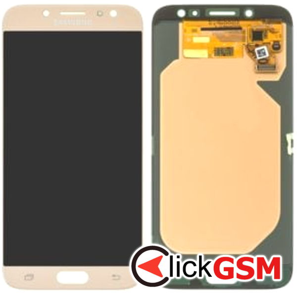 Piesa Display Original Cu Touchscreen Si Rama Auriu Samsung Galaxy J7 2017 2dk4