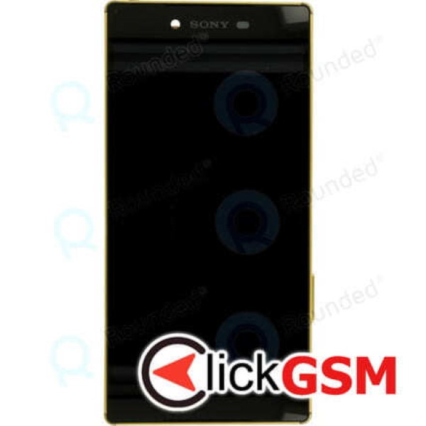 Piesa Display Original Cu Touchscreen Si Rama Auriu Sony Xperia Z5 Premium Zgc