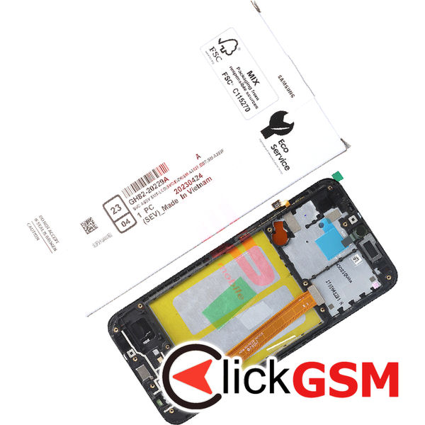 Piesa Display Original Cu Touchscreen Si Rama Black Samsung Galaxy A20e 4iqr