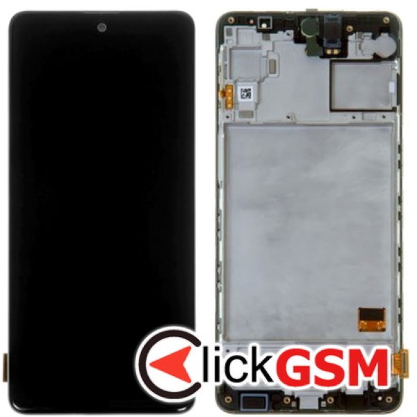 Piesa Piesa Display Original Cu Touchscreen Si Rama Black Samsung Galaxy M31s 4m0z