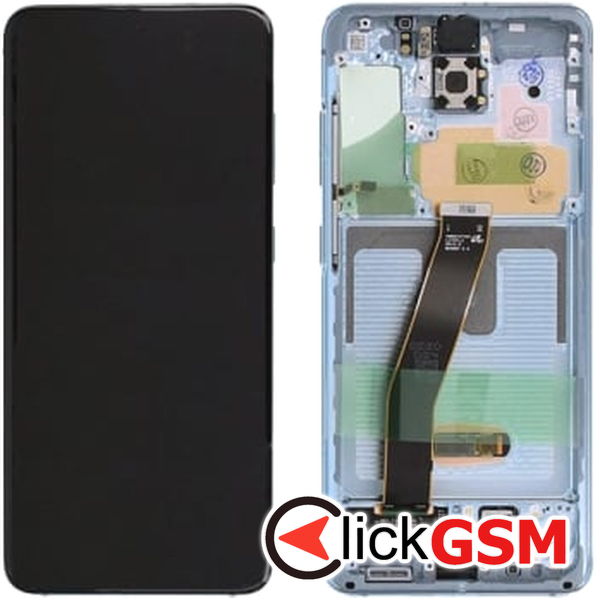 Piesa Display Original Cu Touchscreen Si Rama Blue Samsung Galaxy S20 2dot