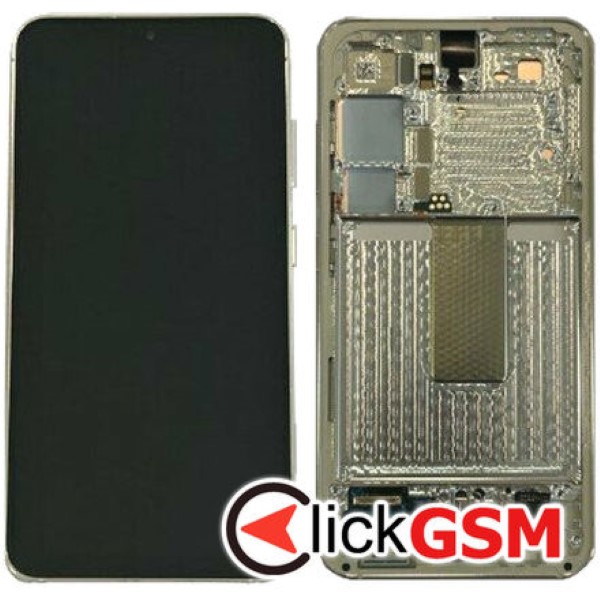 Piesa Display Original Cu Touchscreen Si Rama Cream Samsung Galaxy S23 344e