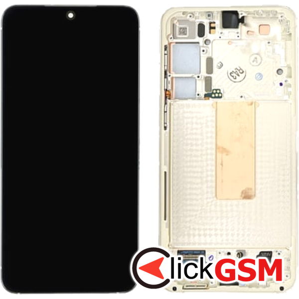 Piesa Display Original Cu Touchscreen Si Rama Crem Samsung Galaxy S23.plus 2doh