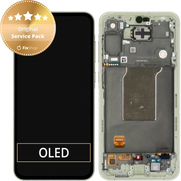 Samsung Galaxy A55 A556B - Ecran LCD + Sticla Tactila + Rama (Awesome Lemon) - GH82-34305D Genuine Service Pack