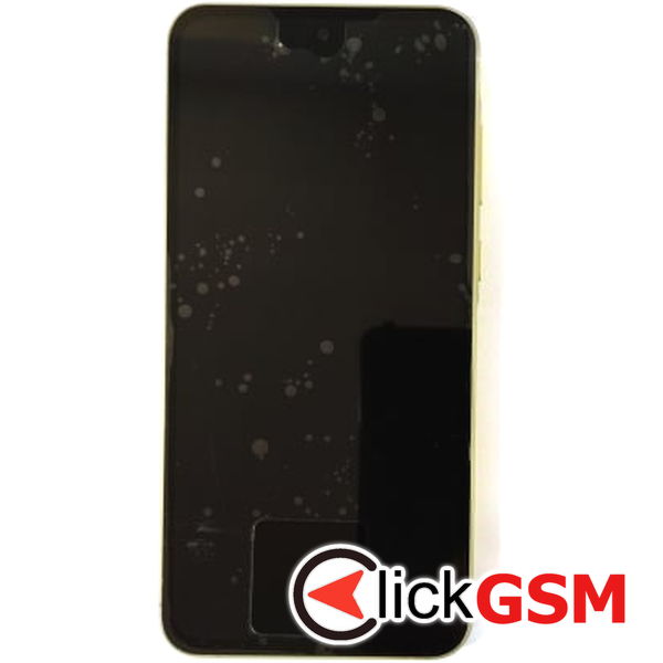 Piesa Display Original Cu Touchscreen Si Rama Galben Samsung Galaxy A55 2fg5