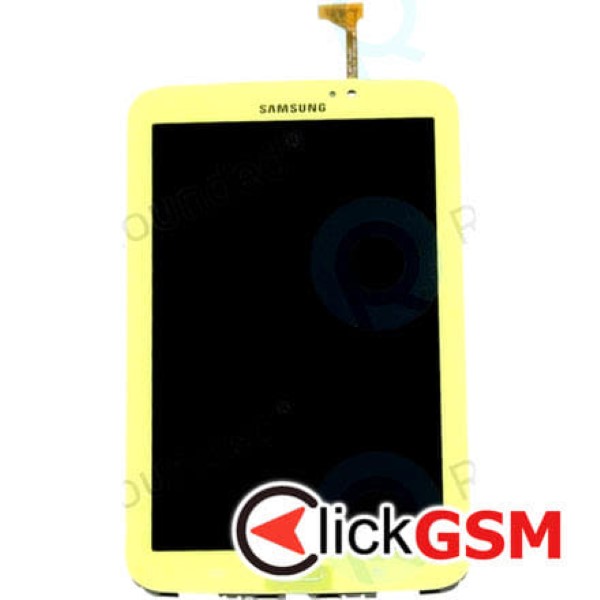 Piesa Display Original Cu Touchscreen Si Rama Galben Samsung Galaxy Tab 3 7.0 1404