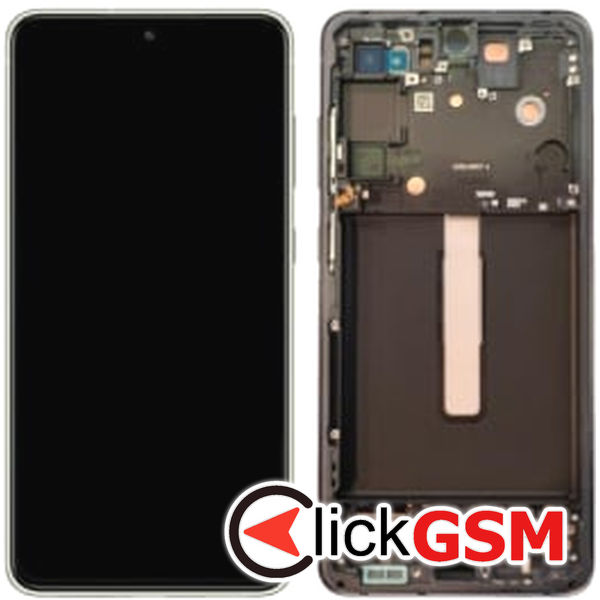 Piesa Display Original Cu Touchscreen Si Rama Gri Inchis Samsung Galaxy S21 Fe 18mi