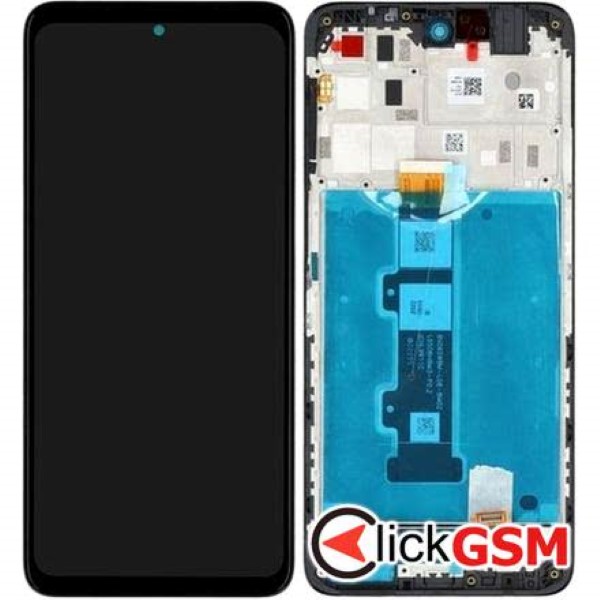 Piesa Display Original Cu Touchscreen Si Rama Gri Motorola Moto E32s 1t3c