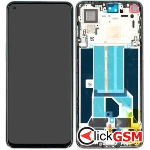 Piesa Display Original Cu Touchscreen Si Rama Gri Oneplus Nord 2 5g 1gpv