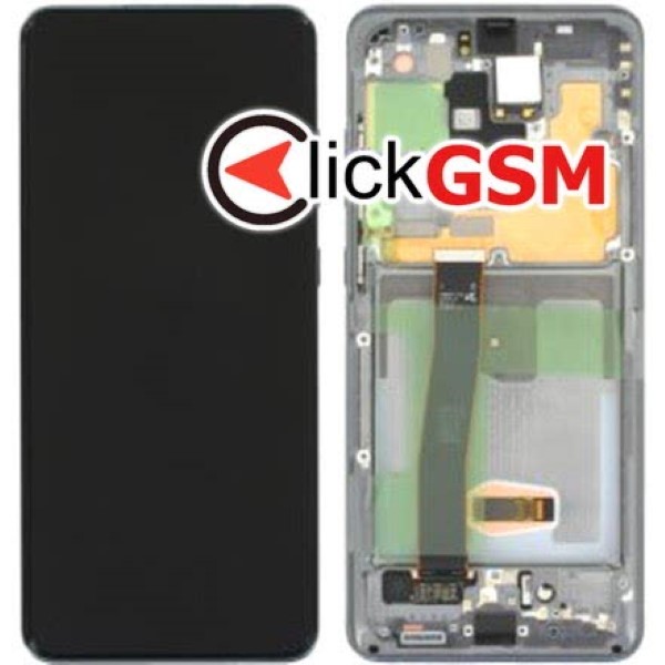 Piesa Display Original Cu Touchscreen Si Rama Gri Samsung Galaxy S20 Ultra 5g Pw0