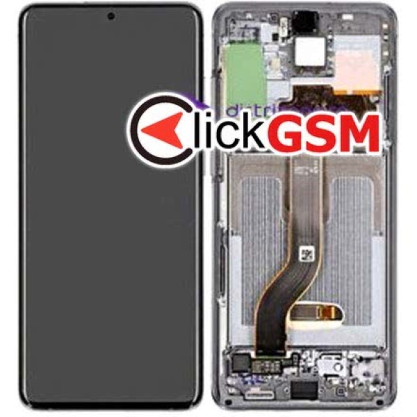 Piesa Display Original Cu Touchscreen Si Rama Gri Samsung Galaxy S20.plus Qbl