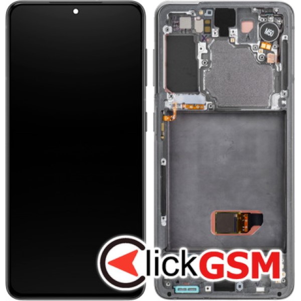 Piesa Display Original Cu Touchscreen Si Rama Gri Samsung Galaxy S21 5g 1n7z