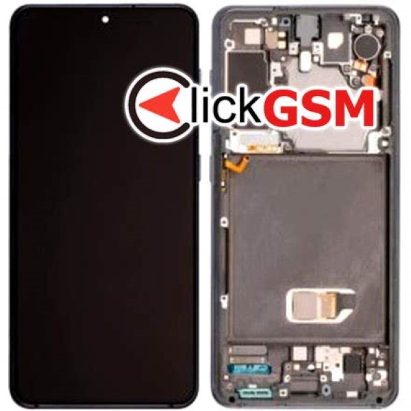 Piesa Display Original Cu Touchscreen Si Rama Gri Samsung Galaxy S21 5g 3dot