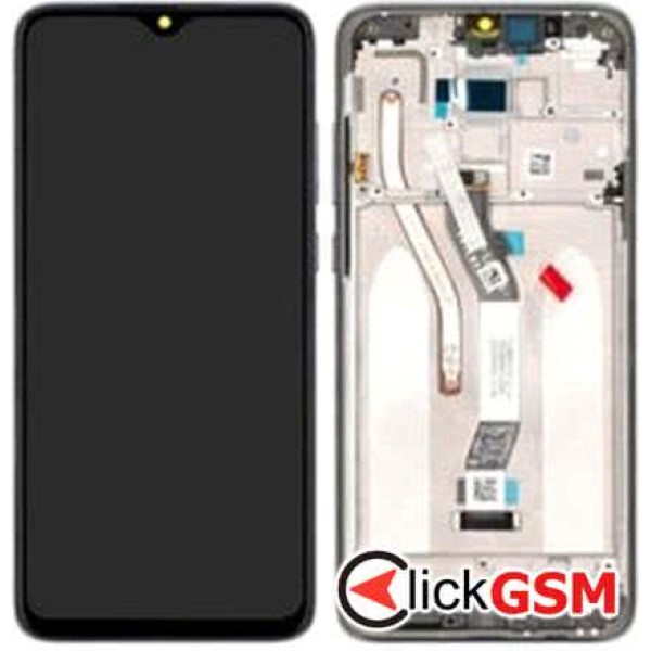 Piesa Display Original Cu Touchscreen Si Rama Gri Xiaomi Redmi Note 8 Pro 1g1b