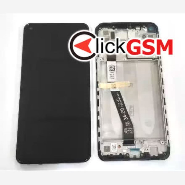 Piesa Display Original Cu Touchscreen Si Rama Gri Xiaomi Redmi Note 9 3b07