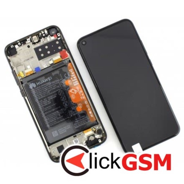 Piesa Display Original Cu Touchscreen Si Rama Negru Huawei P40 Lite E 4m2u