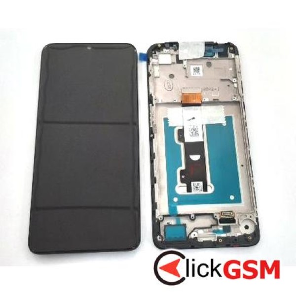 Piesa Display Original Cu Touchscreen Si Rama Negru Motorola Moto E20 31mv