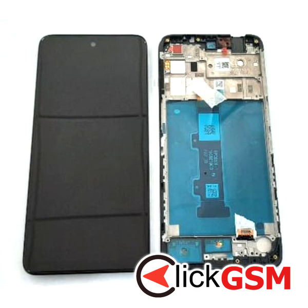 Piesa Display Original Cu Touchscreen Si Rama Negru Motorola Moto E22s 2f6d