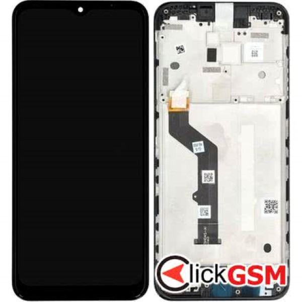 Piesa Display Original Cu Touchscreen Si Rama Negru Motorola Moto E7 Plus 1i9d