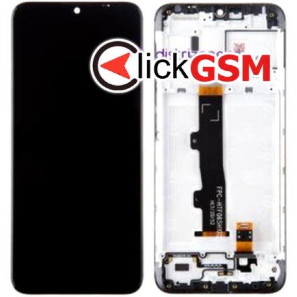 Piesa Display Original Cu Touchscreen Si Rama Negru Motorola Moto E7i Power Pxc