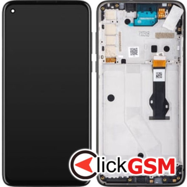 Piesa Display Original Cu Touchscreen Si Rama Negru Motorola Moto G8 Power 3e1k