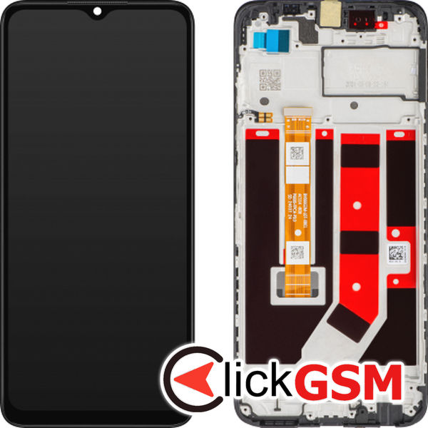 Piesa Display Original Cu Touchscreen Si Rama Negru Oppo A18 55k0