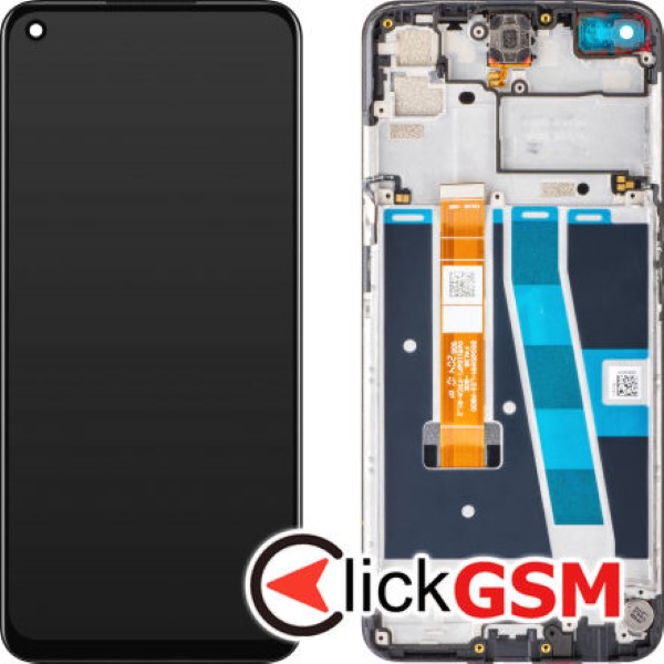 Piesa Display Original Cu Touchscreen Si Rama Negru Oppo A52 3g54