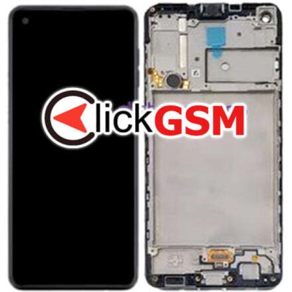 Piesa Display Original Cu Touchscreen Si Rama Negru Samsung Galaxy A21s Pyv