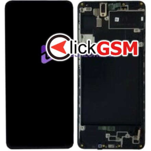 Piesa Display Original Cu Touchscreen Si Rama Negru Samsung Galaxy A71 1caq