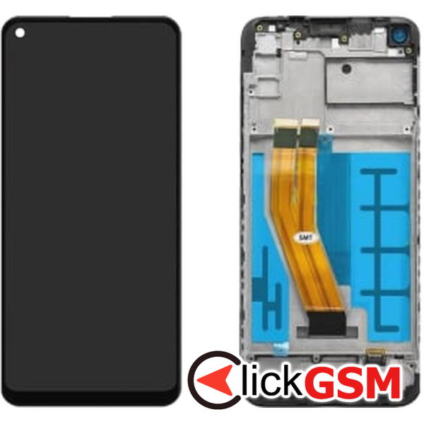 Piesa Piesa Display Original Cu Touchscreen Si Rama Negru Samsung Galaxy M11 2din