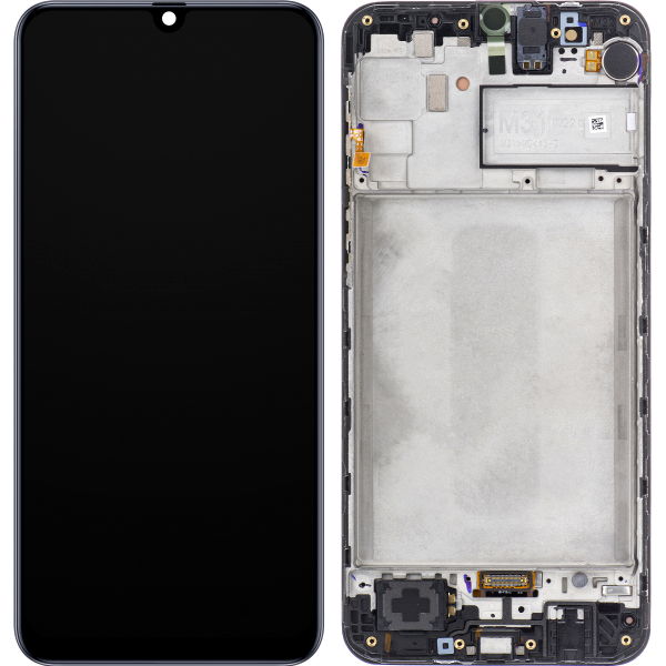 Samsung Galaxy M31 · Display cu Touchscreen Samsung Galaxy M31 M315, cu Rama, Negru, Service Pack GH82-22405A