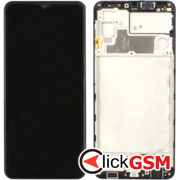 Piesa Piesa Display Original Cu Touchscreen Si Rama Negru Samsung Galaxy M32 2dkl