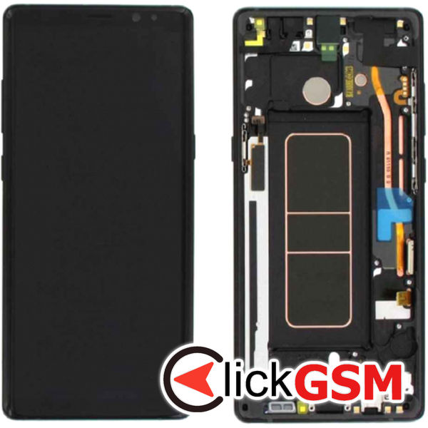 Piesa Display Original Cu Touchscreen Si Rama Negru Samsung Galaxy Note8 3rov