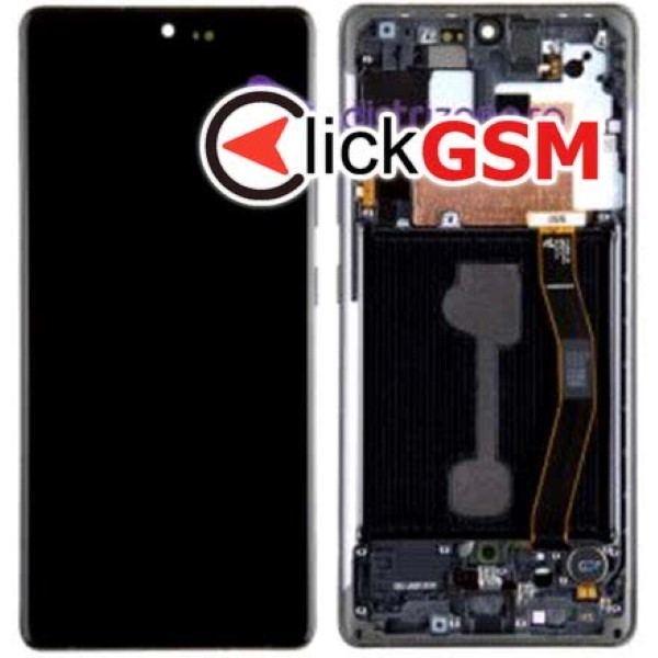 Piesa Display Original Cu Touchscreen Si Rama Negru Samsung Galaxy S10 Lite 1lhw