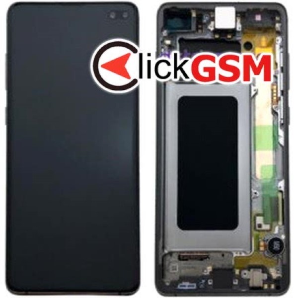 Piesa Display Original Cu Touchscreen Si Rama Negru Samsung Galaxy S10.plus Q0o