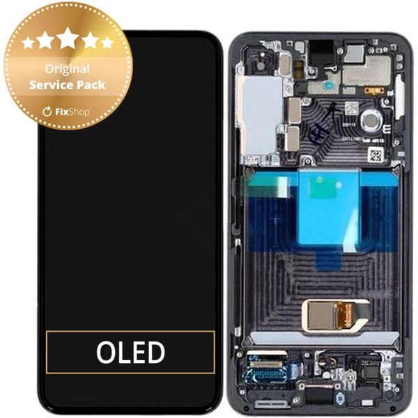 Samsung Galaxy S22 S901B - Ecran LCD + Sticla Tactila + Rama (Phantom Black) - GH82-27520A, GH82-27521A Genuine Service Pack