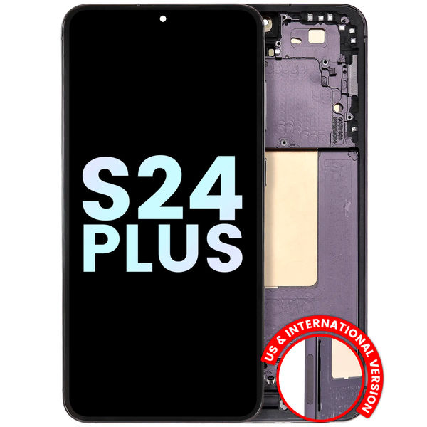 Samsung Galaxy S24+ · OLED Assembly With Frame For Samsung Galaxy S24 Plus 5G (US & International Version) (Service Pack) (Onyx Black)