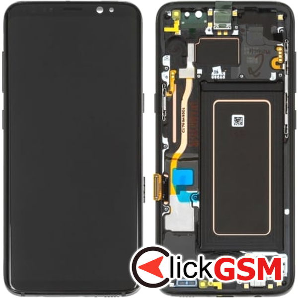 Piesa Display Original Cu Touchscreen Si Rama Negru Samsung Galaxy S8 Gje