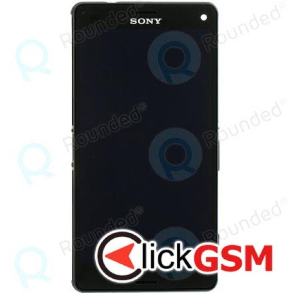 Piesa Display Original Cu Touchscreen Si Rama Negru Sony Xperia Z3 Compact Z95