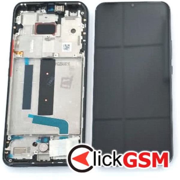 Piesa Display Original Cu Touchscreen Si Rama Negru Xiaomi Mi 10 Lite 5g 37o0