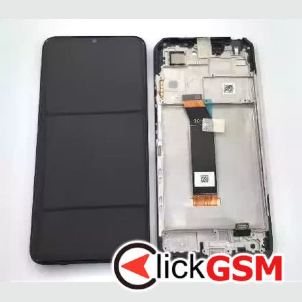 Piesa Display Original Cu Touchscreen Si Rama Negru Xiaomi Poco M4 5g 3bhr