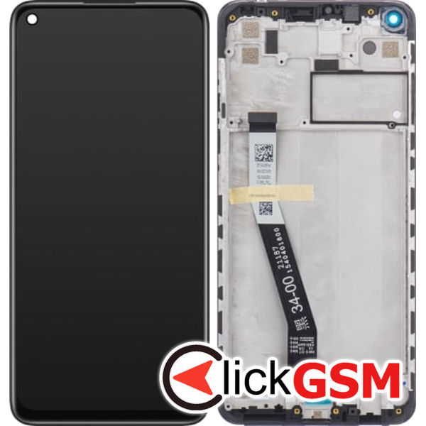 Piesa Display Original Cu Touchscreen Si Rama Negru Xiaomi Redmi Note 9 A61