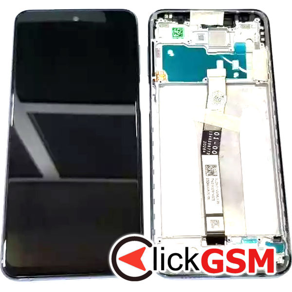 Piesa Display Original Cu Touchscreen Si Rama Negru Xiaomi Redmi Note 9s 3cn1