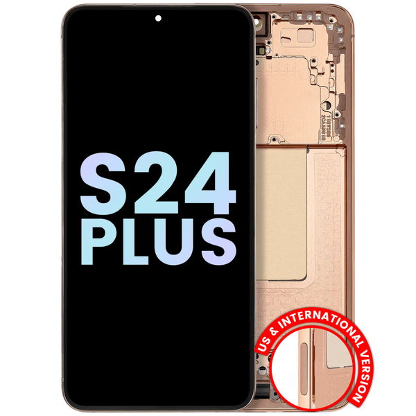 Samsung Galaxy S24+ · OLED Assembly With Frame For Samsung Galaxy S24 Plus 5G (US & International Version) (Service Pack) (Sandstone Orange)