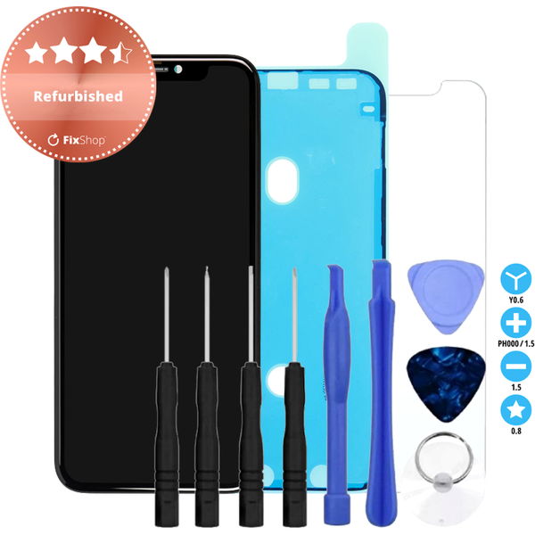 Apple iPhone 11 · Ecran pentru iPhone 11, Sticla tactila cu rama, Adeziv (Adhesive), Sticla temperata, Unelte, Refurbished